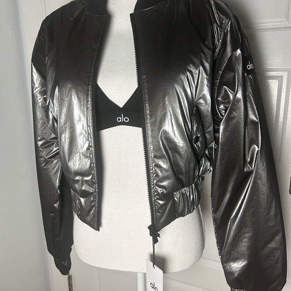 ALO Yoga Jackets & Blazers - ALO Yoga Metallic Bomber Jacket